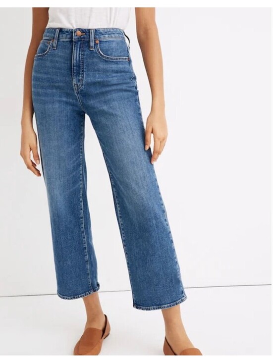 Madewell Denim - Madewell Slim Wide-Leg Crop Jeans Size 30